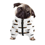 Sleeping Rottweiler Pattern Print Dog Zip Up Jacket