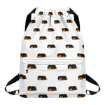 Sleeping Rottweiler Pattern Print Drawstring Backpack