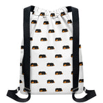 Sleeping Rottweiler Pattern Print Drawstring Backpack