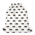 Sleeping Rottweiler Pattern Print Drawstring Bag