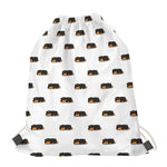 Sleeping Rottweiler Pattern Print Drawstring Bag