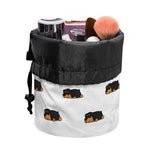Sleeping Rottweiler Pattern Print Drawstring Makeup Bag