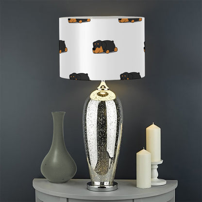 Sleeping Rottweiler Pattern Print Drum Lamp Shade