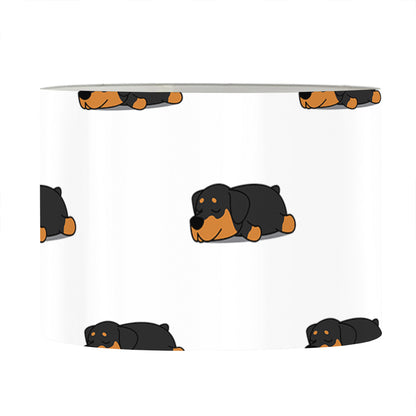 Sleeping Rottweiler Pattern Print Drum Lamp Shade