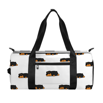Sleeping Rottweiler Pattern Print Gym Bag