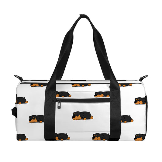 Sleeping Rottweiler Pattern Print Gym Bag