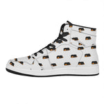 Sleeping Rottweiler Pattern Print High Top Leather Sneakers