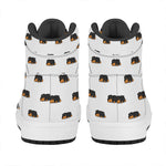Sleeping Rottweiler Pattern Print High Top Leather Sneakers
