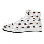 Sleeping Rottweiler Pattern Print High Top Leather Sneakers