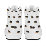 Sleeping Rottweiler Pattern Print High Top Leather Sneakers
