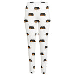 Sleeping Rottweiler Pattern Print High-Waisted Pocket Leggings
