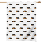 Sleeping Rottweiler Pattern Print House Flag