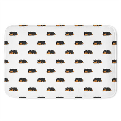 Sleeping Rottweiler Pattern Print Indoor Door Mat