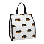 Sleeping Rottweiler Pattern Print Insulated Lunch Tote