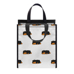 Sleeping Rottweiler Pattern Print Insulated Lunch Tote