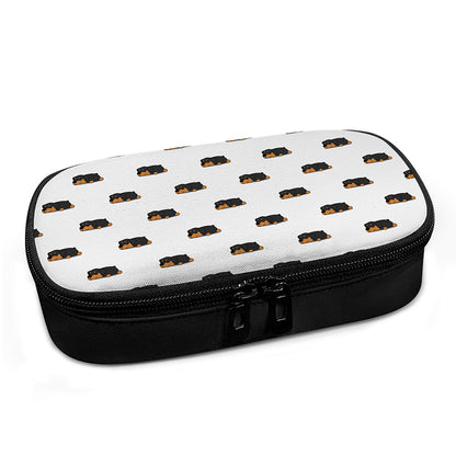 Sleeping Rottweiler Pattern Print Insulin Cooler Travel Case