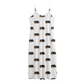 Sleeping Rottweiler Pattern Print Jersey Midi Cami Dress