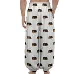 Sleeping Rottweiler Pattern Print Lantern Pants