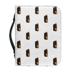 Sleeping Rottweiler Pattern Print Leather Bible Cover