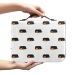 Sleeping Rottweiler Pattern Print Leather Bible Cover