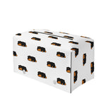 Sleeping Rottweiler Pattern Print Leather Tissue Box Cover