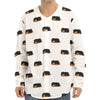 Sleeping Rottweiler Pattern Print Long Sleeve Baseball Jersey