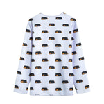 Sleeping Rottweiler Pattern Print Long Sleeve Short Coat