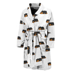 Sleeping Rottweiler Pattern Print Men's Bathrobe
