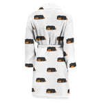 Sleeping Rottweiler Pattern Print Men's Bathrobe