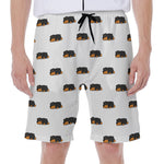 Sleeping Rottweiler Pattern Print Men's Beach Shorts
