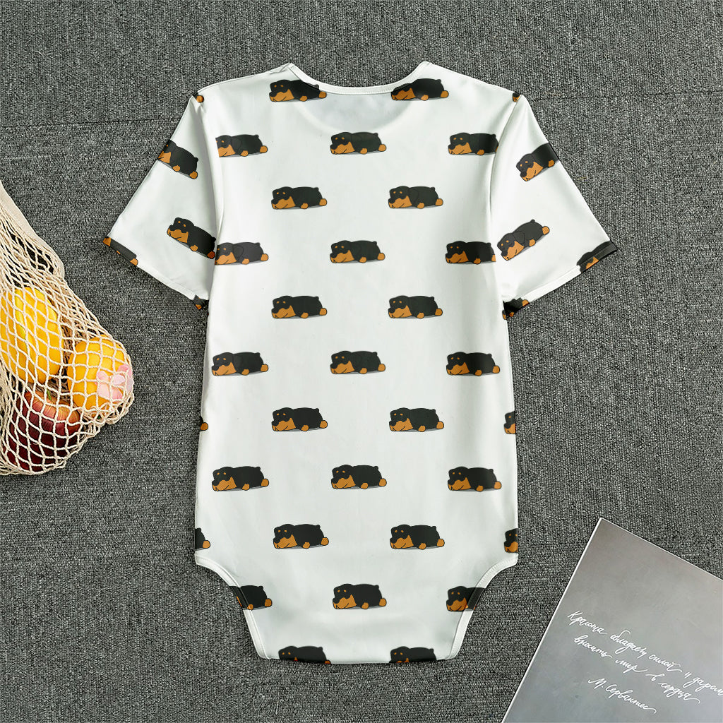 Sleeping Rottweiler Pattern Print Men's Bodysuit