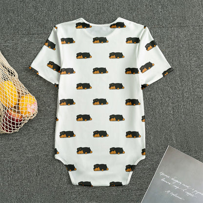 Sleeping Rottweiler Pattern Print Men's Bodysuit