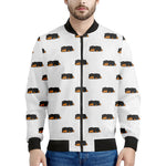Sleeping Rottweiler Pattern Print Men's Bomber Jacket