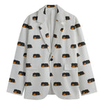 Sleeping Rottweiler Pattern Print Men's Cotton Blazer