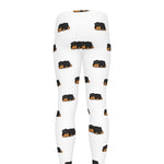 Sleeping Rottweiler Pattern Print Men's leggings