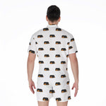 Sleeping Rottweiler Pattern Print Men's Rompers