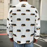 Sleeping Rottweiler Pattern Print Men's Shirt Jacket