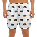 Sleeping Rottweiler Pattern Print Men's Split Running Shorts