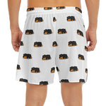 Sleeping Rottweiler Pattern Print Men's Split Running Shorts