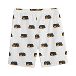 Sleeping Rottweiler Pattern Print Men's Sports Shorts