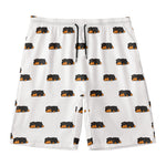 Sleeping Rottweiler Pattern Print Men's Swim Trunks