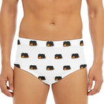 Sleeping Rottweiler Pattern Print Men's Triangle Swim Briefs