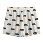 Sleeping Rottweiler Pattern Print Mesh Shorts