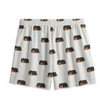 Sleeping Rottweiler Pattern Print Mesh Shorts