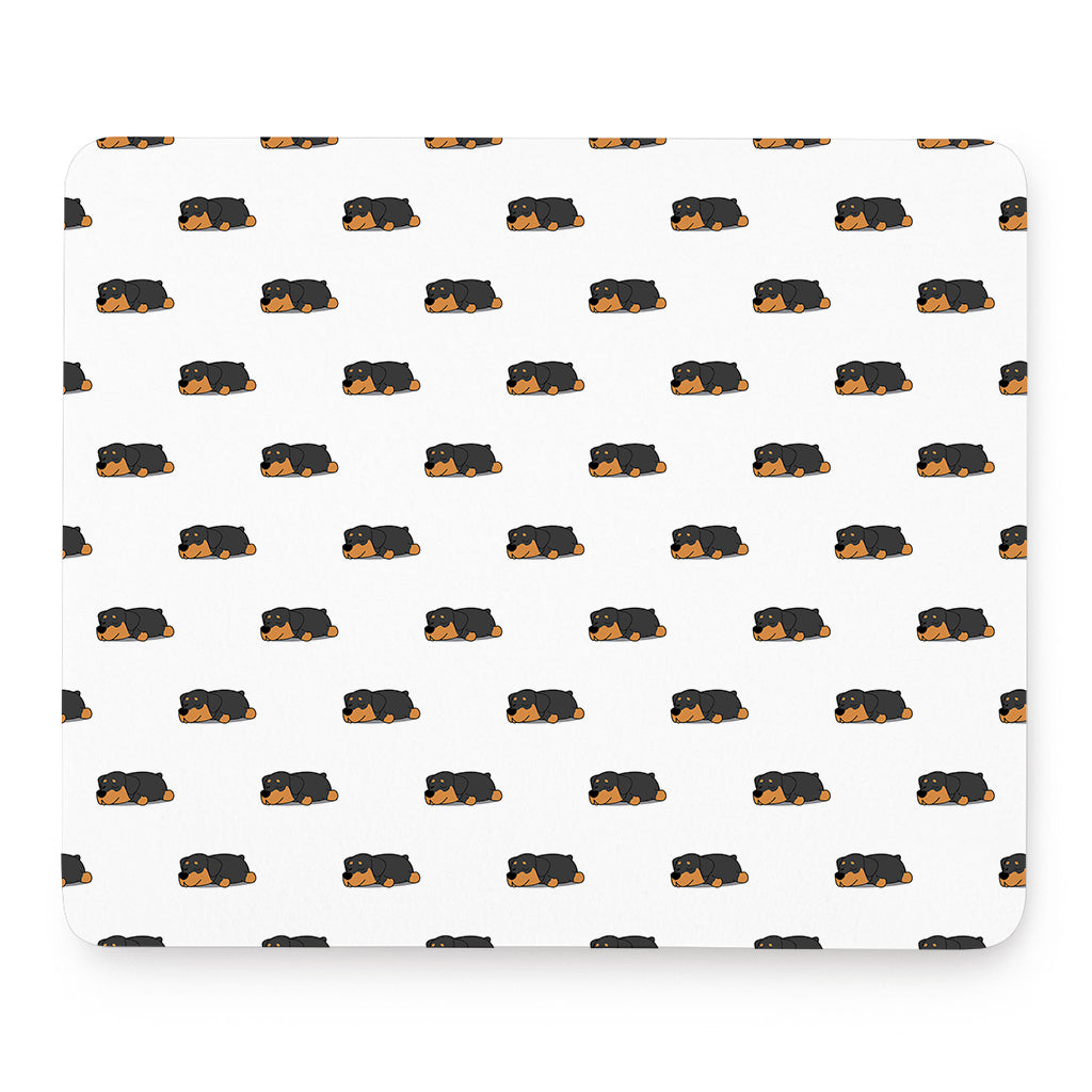 Sleeping Rottweiler Pattern Print Mouse Pad