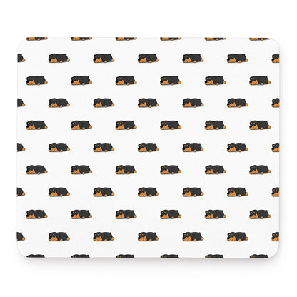 Sleeping Rottweiler Pattern Print Mouse Pad