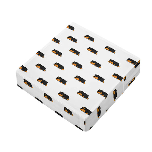 Sleeping Rottweiler Pattern Print Outdoor Seat Cushion Cover