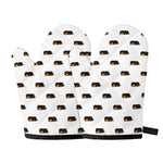 Sleeping Rottweiler Pattern Print Oven Mitts