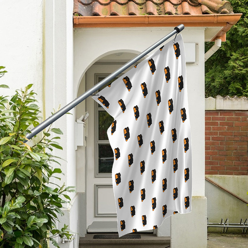 Sleeping Rottweiler Pattern Print Polyester Flag