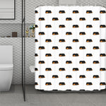 Sleeping Rottweiler Pattern Print Polyester Shower Curtain